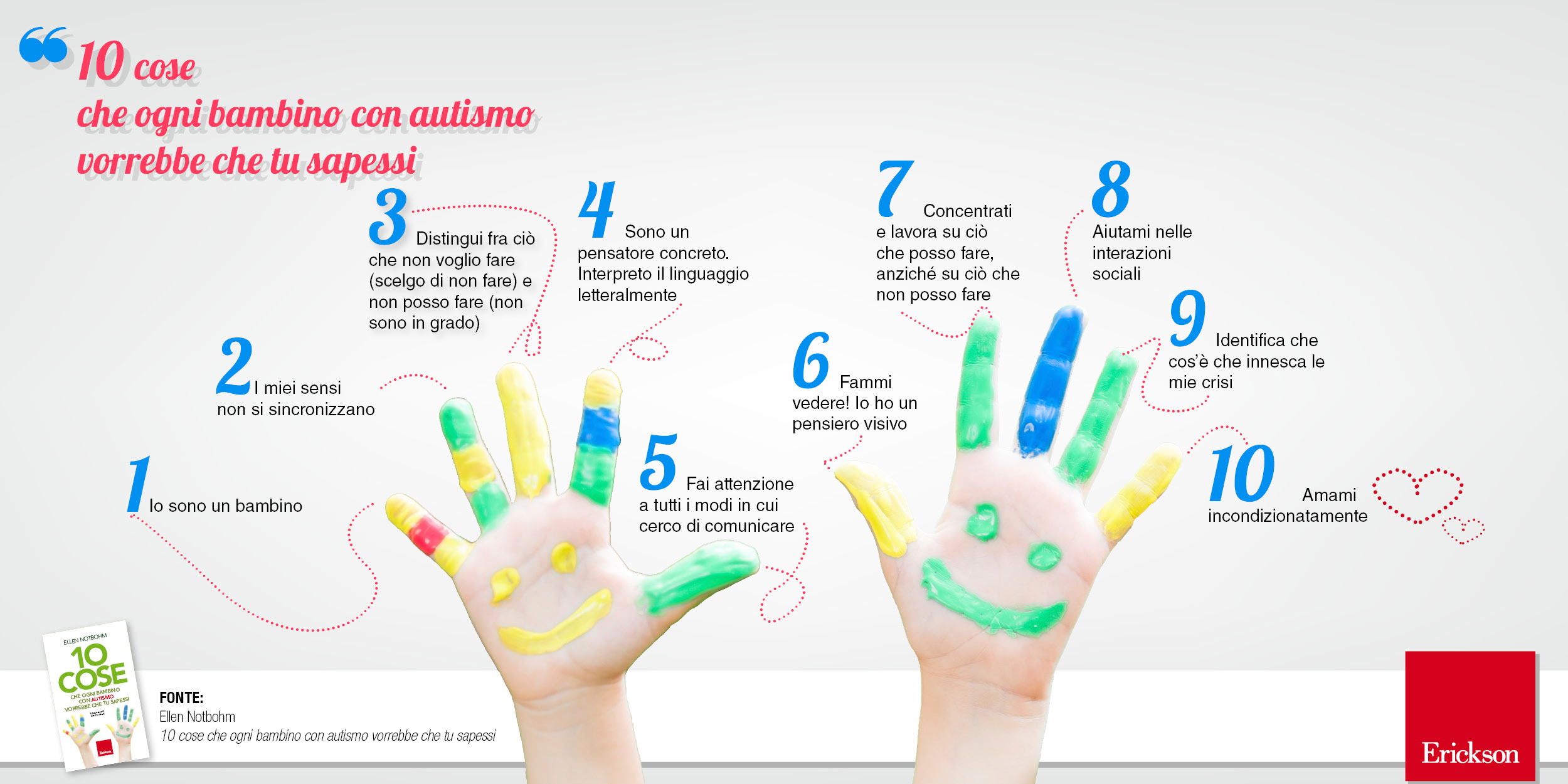 Infografica 10 cose che ogni bambino con autismo vorrebbe che tu sapessi