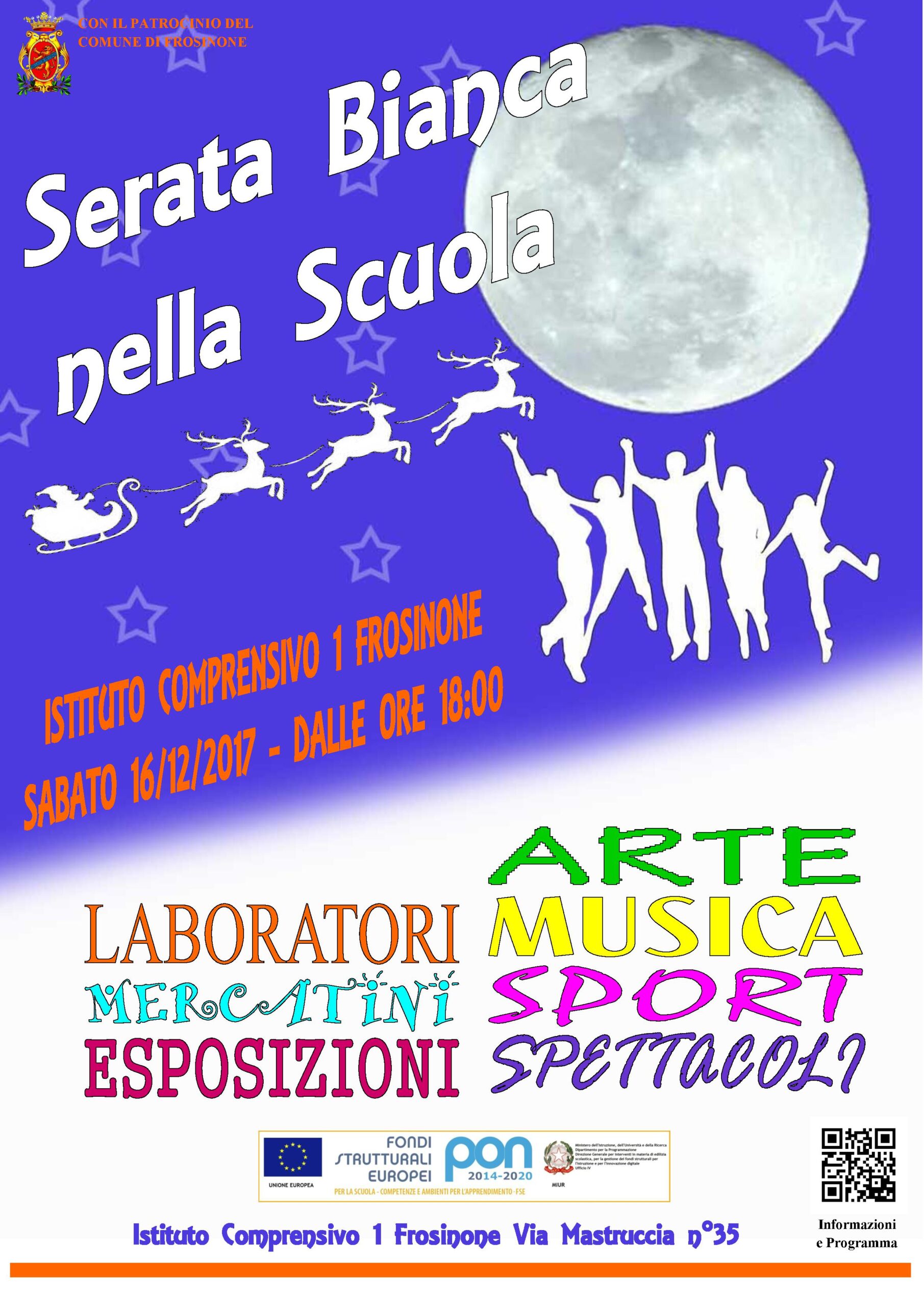 Manifesto Serata Bianca Doc. con patrocinio