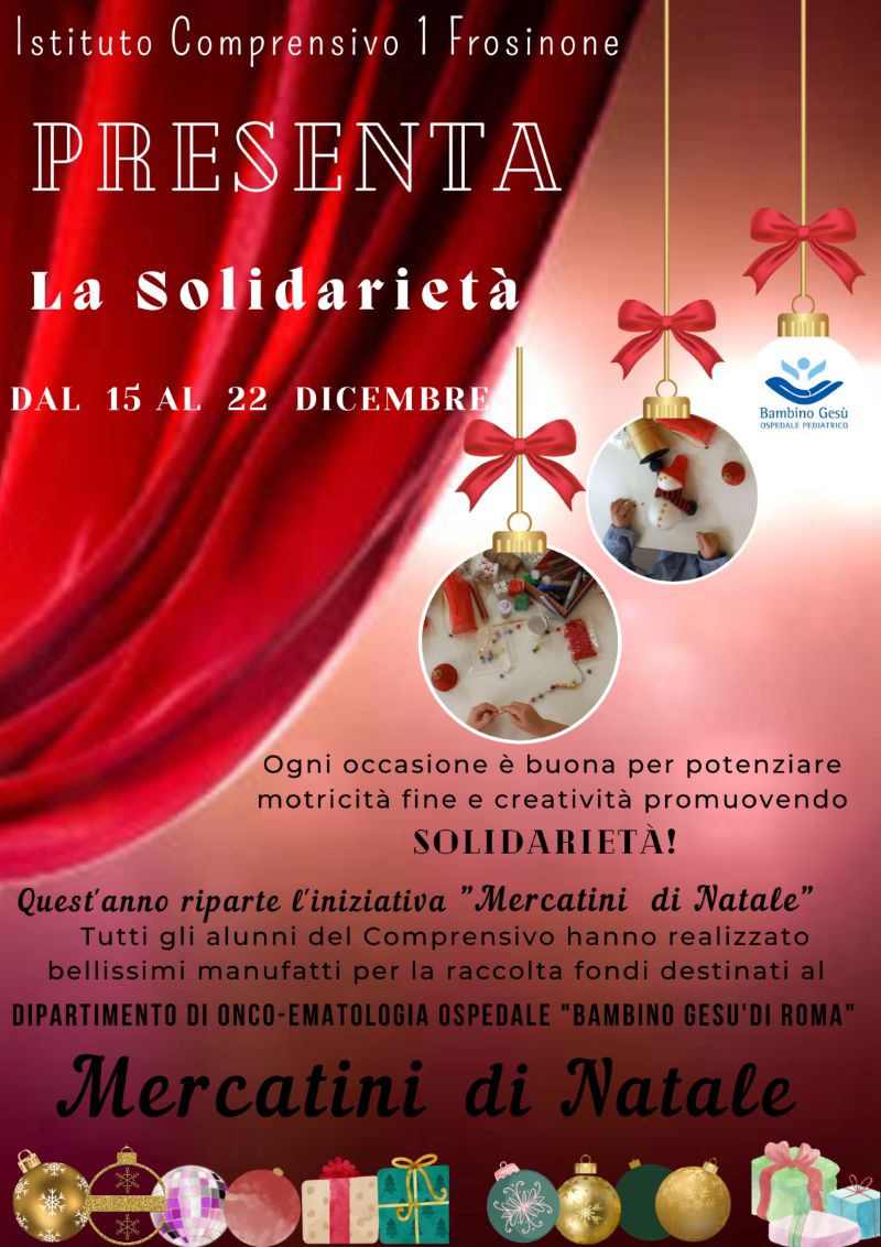 Volantino Mercatino di Natale Foto Rosso 1