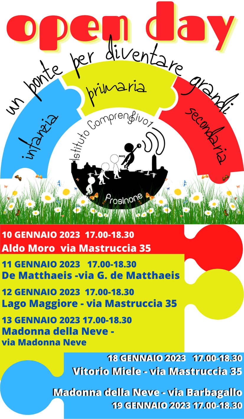 locandina scuola open day gennaio 2023