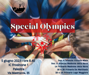locandina della manifestazione Special Olympics
