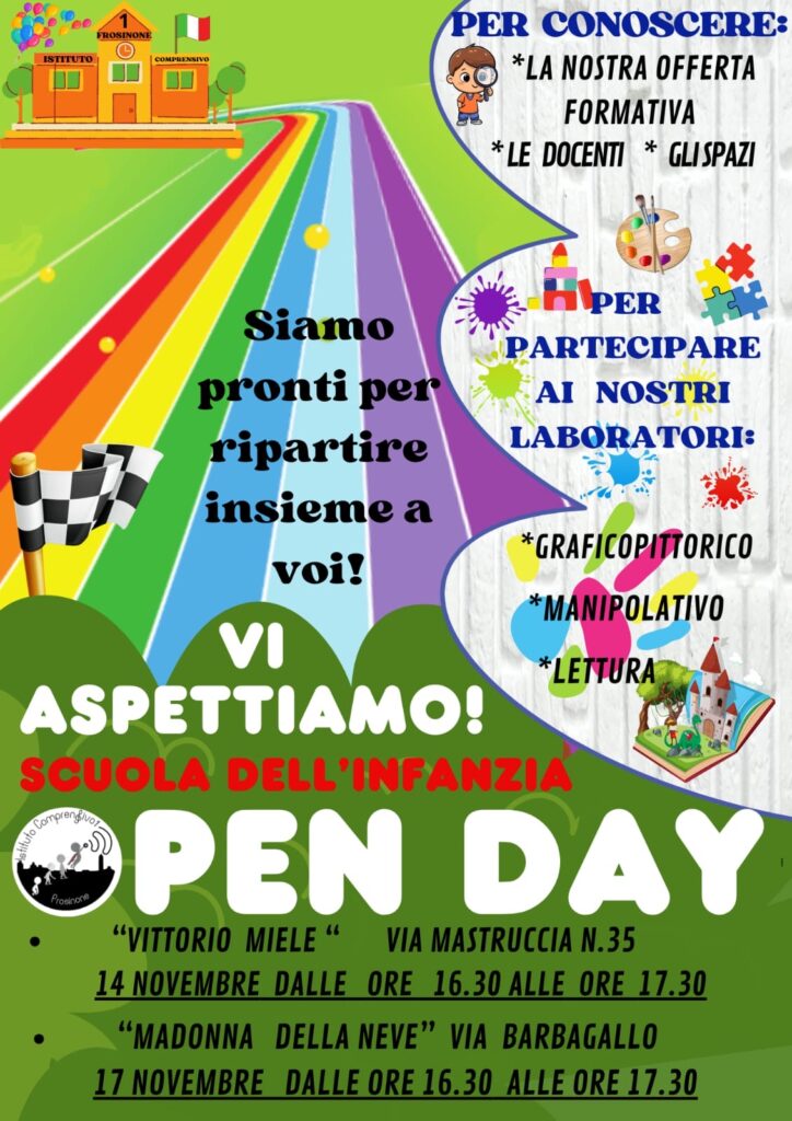 Locandina degli incontri con le scuole dell’infanzia