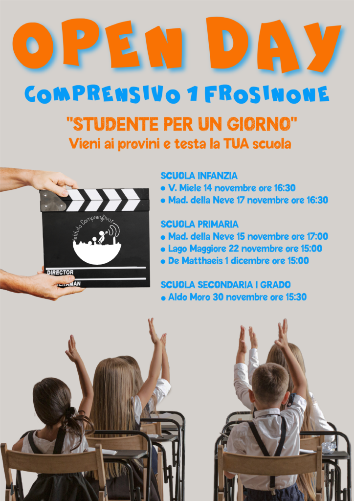 locandina con date e sedi degli open day 2023