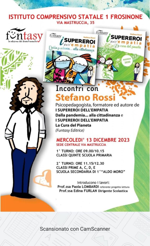 Locandina dell’incontro con Stefano Rossi