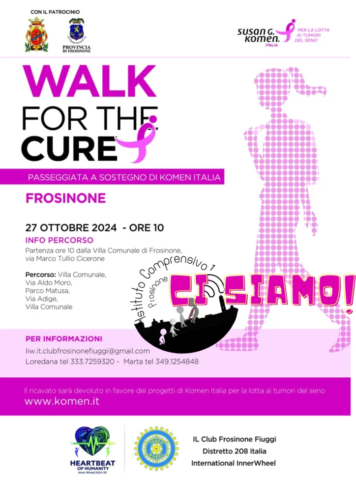 locandina della manifestazione walk for cure