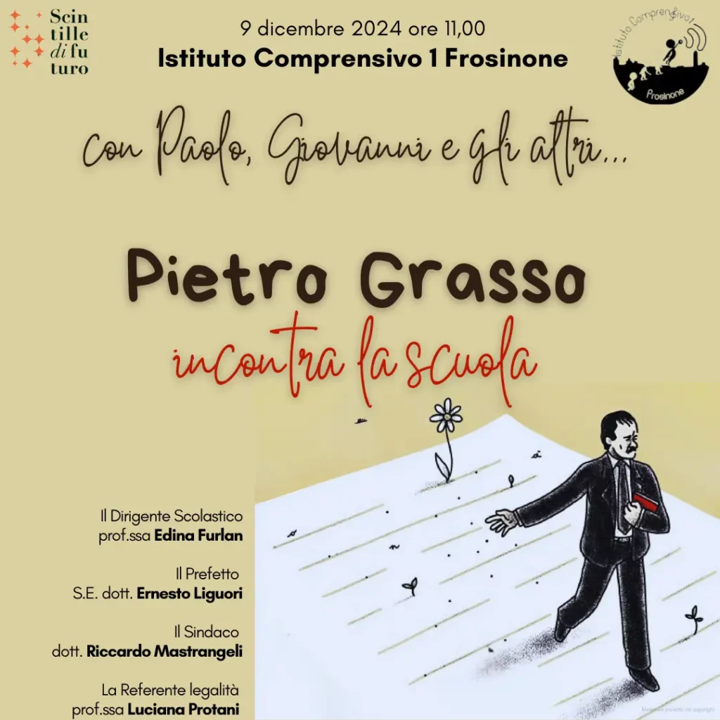 locandina incontro con Pietro Grasso