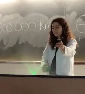 osservazione della raggio di luce